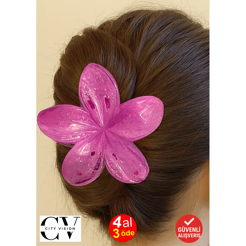 Simli Lavant Renk Lotus Toka 8 cm - Şık ve Dayanıklı