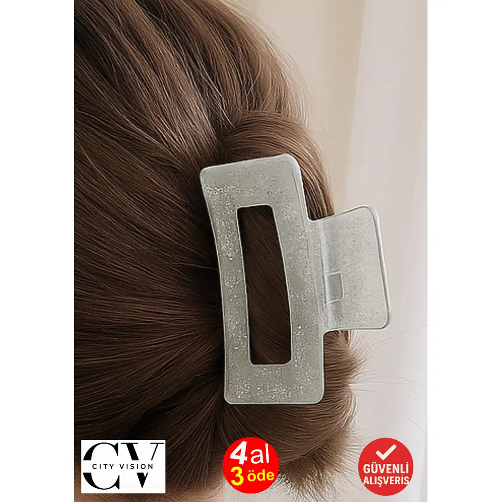 Simli Gri Renk Mandal Toka 11 cm - Şık ve Dayanıklı