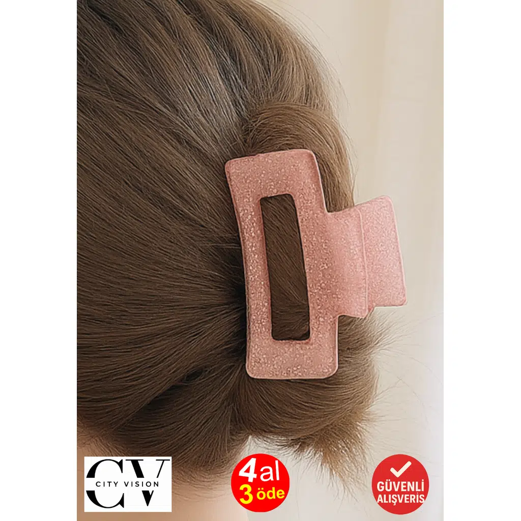 Simli Gül Kurusu Renk Mandal Toka 11 cm - Şık ve Dayanıklı