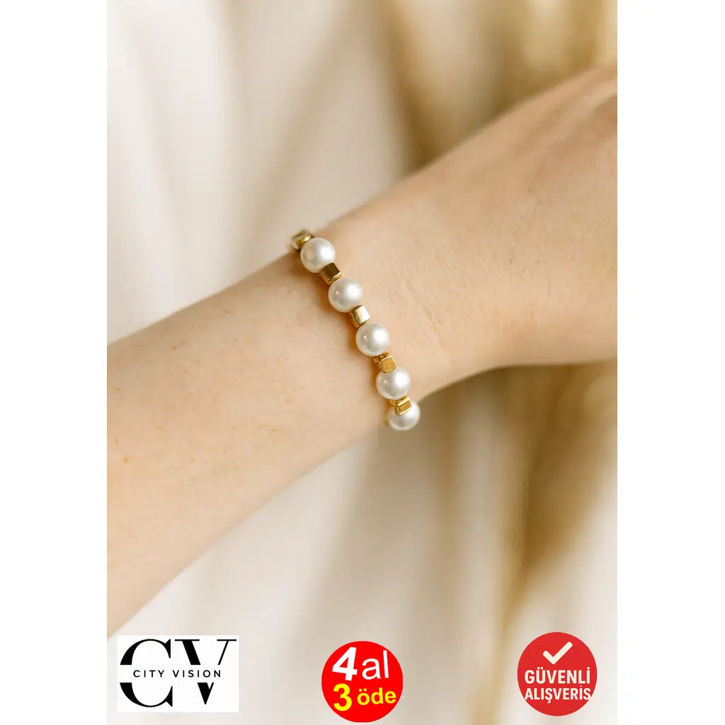 Altın Kaplama Çelik Xuping İncili Tasarım Bileklik