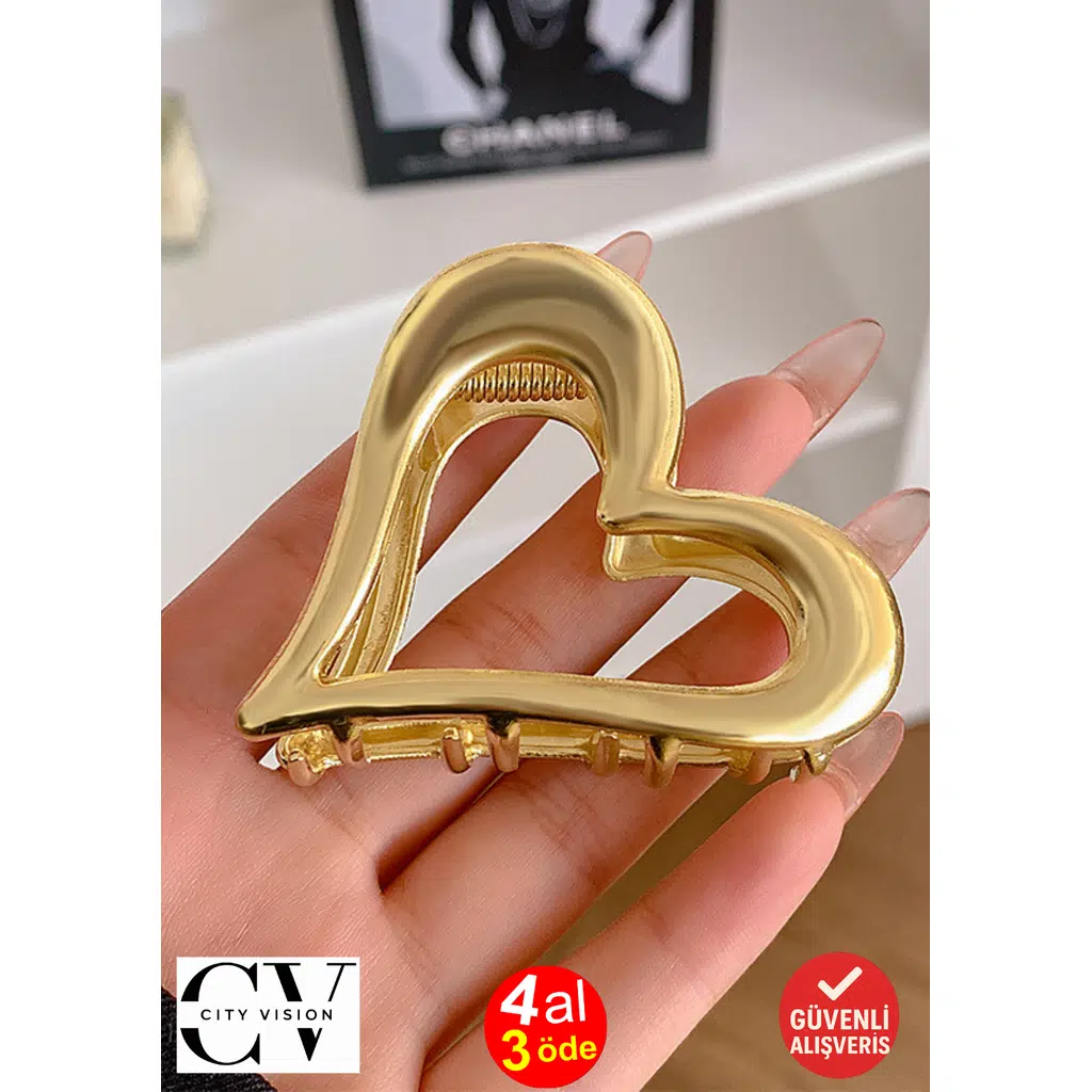 Kalp Model Metal Mandal Toka 6 cm