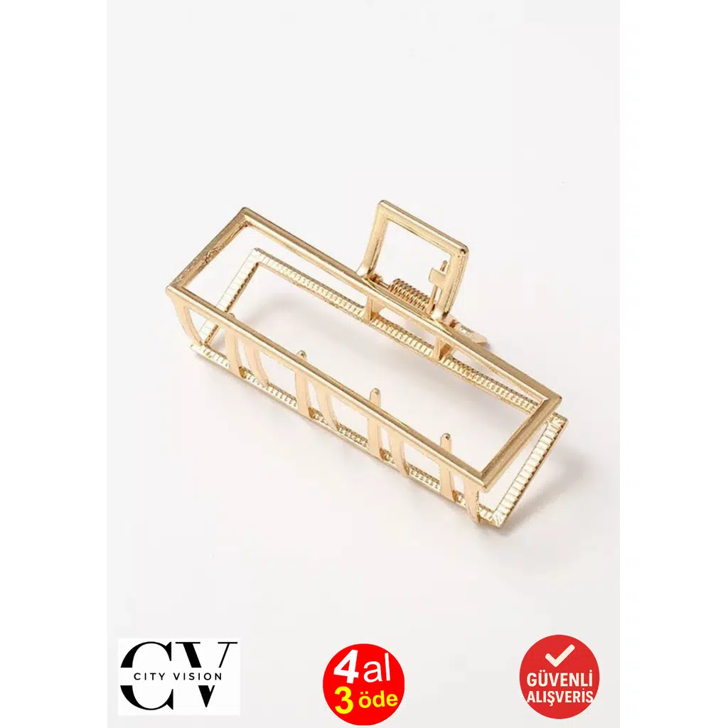 Dikdörtgen Metal Mandal Toka 7 cm