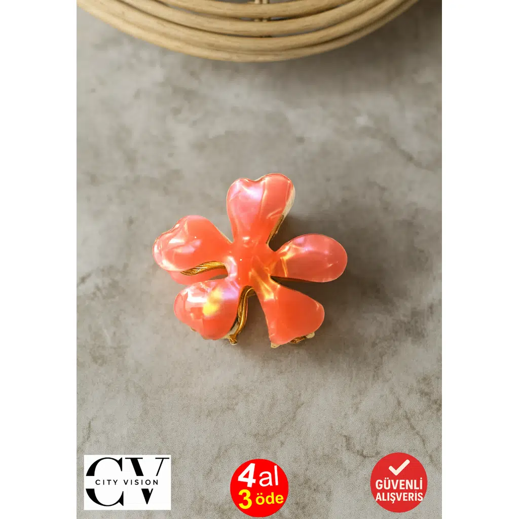 Yavruağzı Lotus Metal Mandal Toka 6 cm