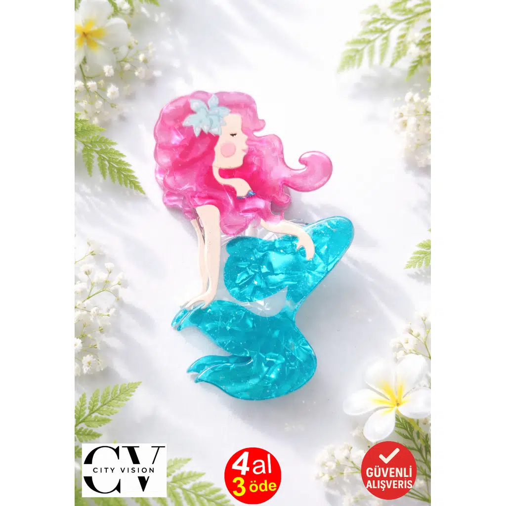 Denizkızı Asetat Kemik Mandal Saç Tokası 9 cm - Şık ve Dayanıklı