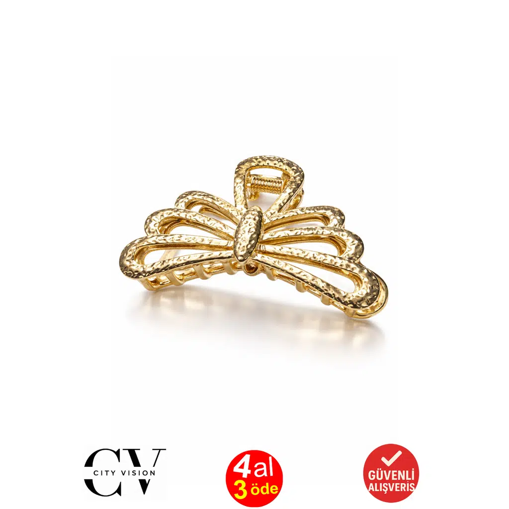 Modern Kurdele Model 7,5 cm Metal Mandal Saç Tokası - Şık ve Dayanıklı