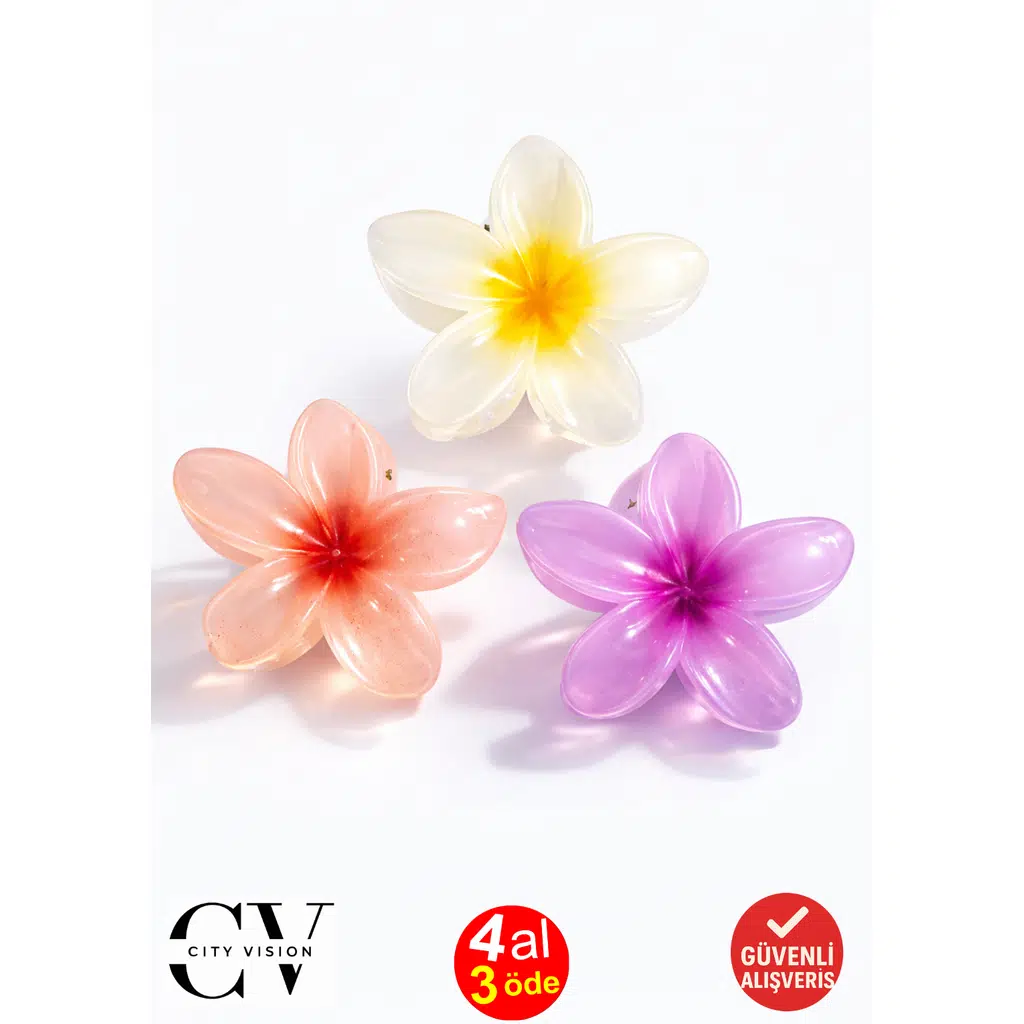 3 adet Çift Renk Mandal Saç Tokası 8 cm - Şık ve Dayanıklı