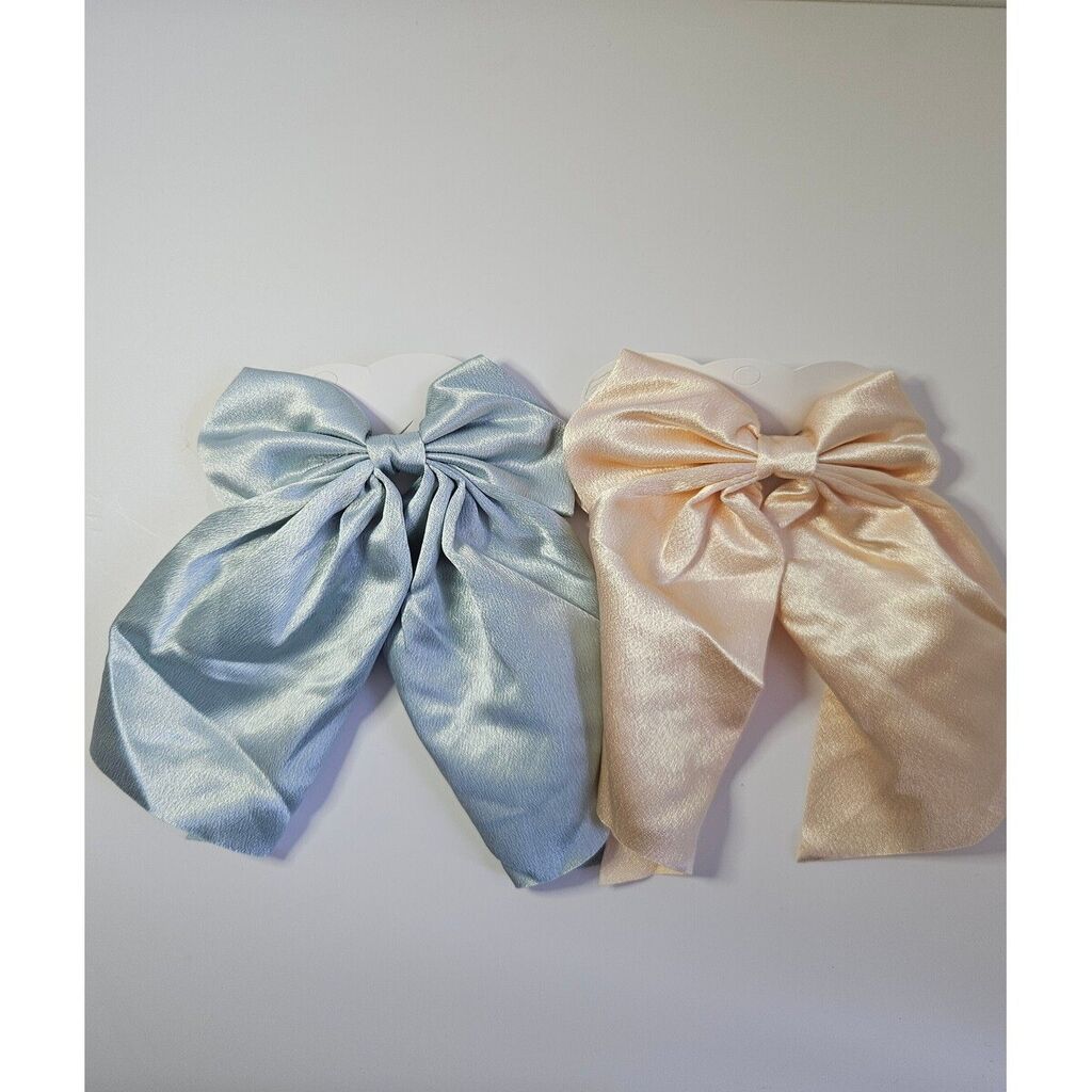 2 adet Kadın Fiyonk Toka - Yeşil ve Yavruağzı Renk- Şık ve Rahat