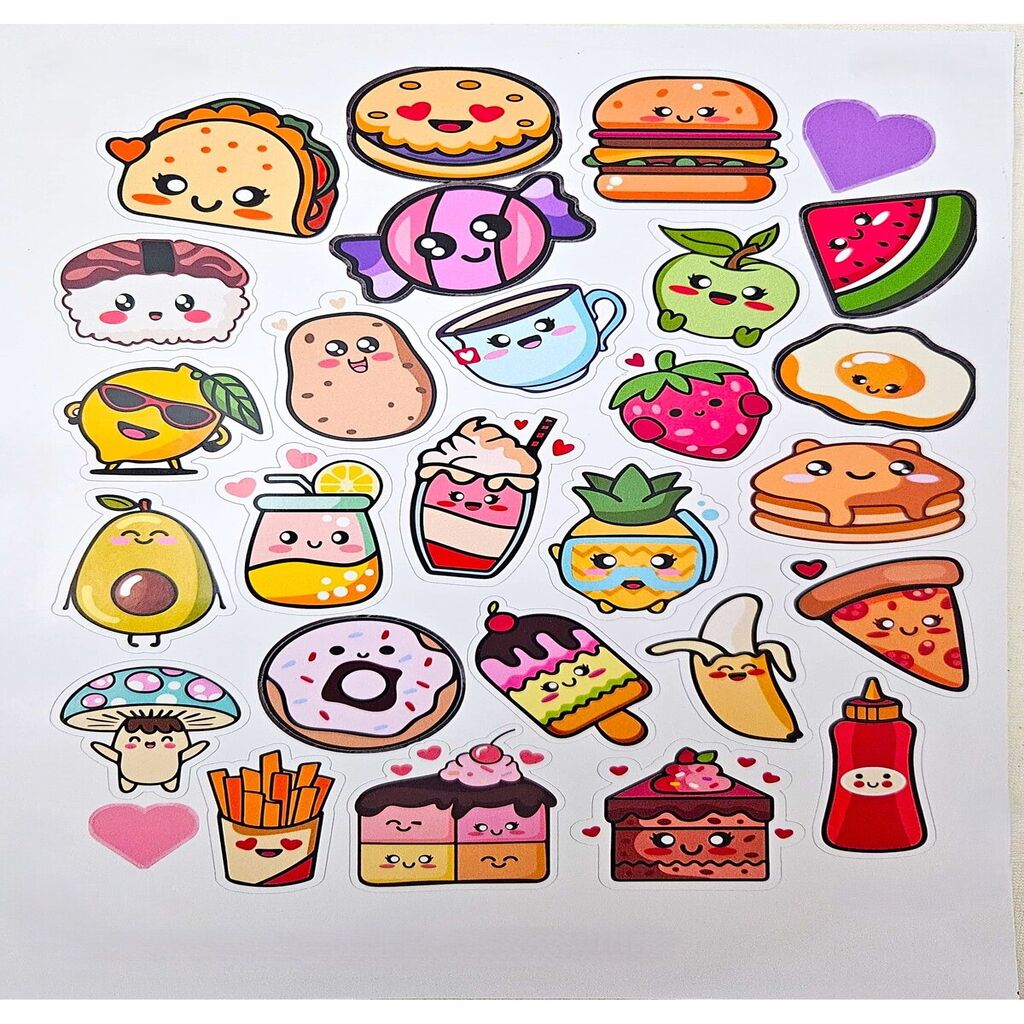 28 Adet Emoji Canlı Renklerde Etiket