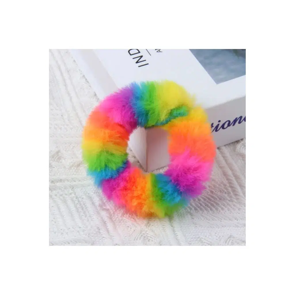 4 adet Kadın Renkli Peluş Toka