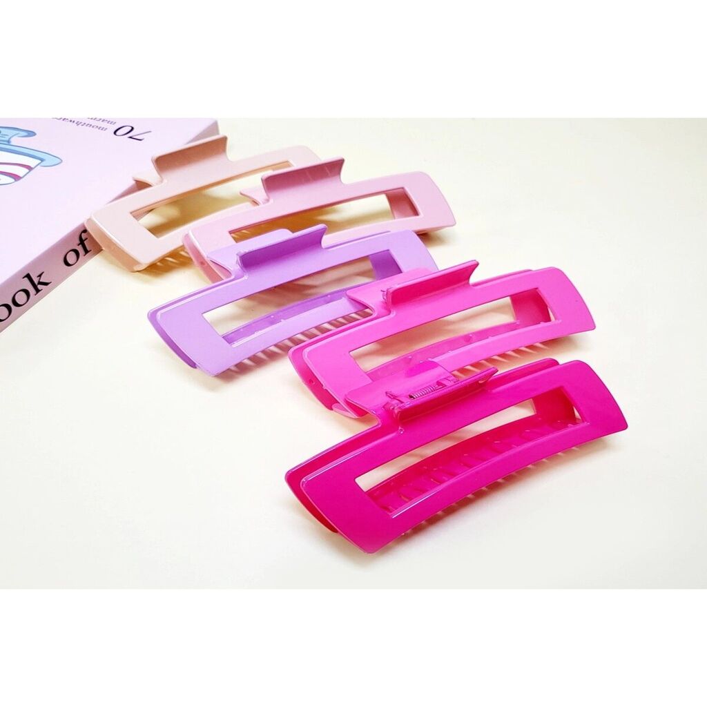 6 adet Kadın Saç Toka Seti Pastel Renkli Televizyon Model 11 cm Büyük Boy