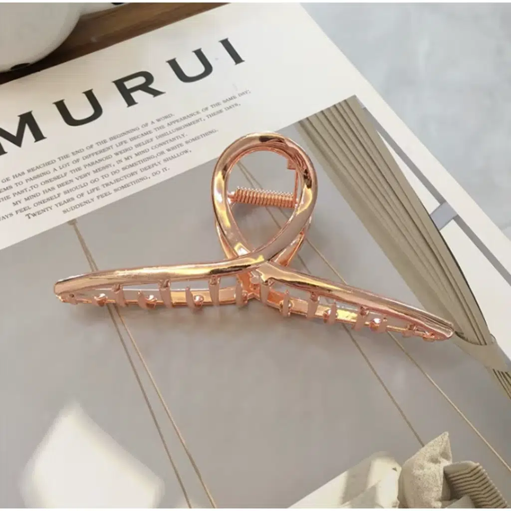 Bakır Renk 11 cm Büyük Boy Metal Mandal Saç Tokası – Güçlü ve Şık