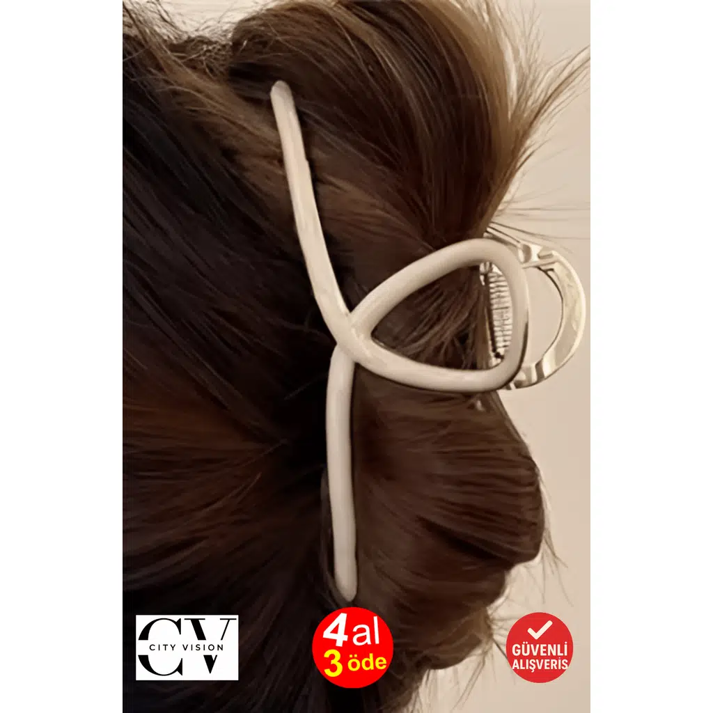 Beyaz Renk Altın Metal Mandal Toka 11 cm Büyük Boy – Güçlü ve Şık