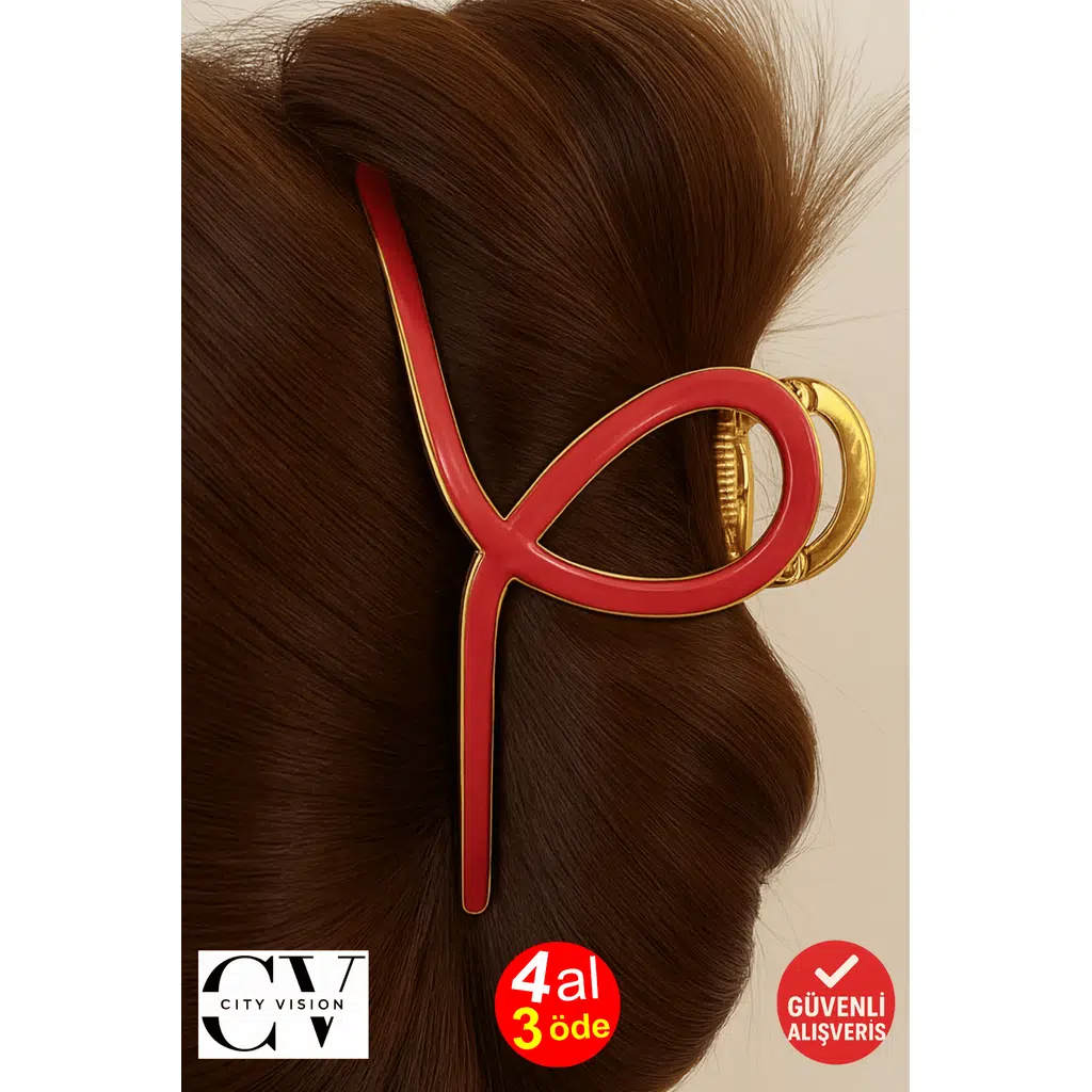 Fuşya Renk Altın Metal Mandal Toka 11 cm Büyük Boy – Güçlü ve Şık