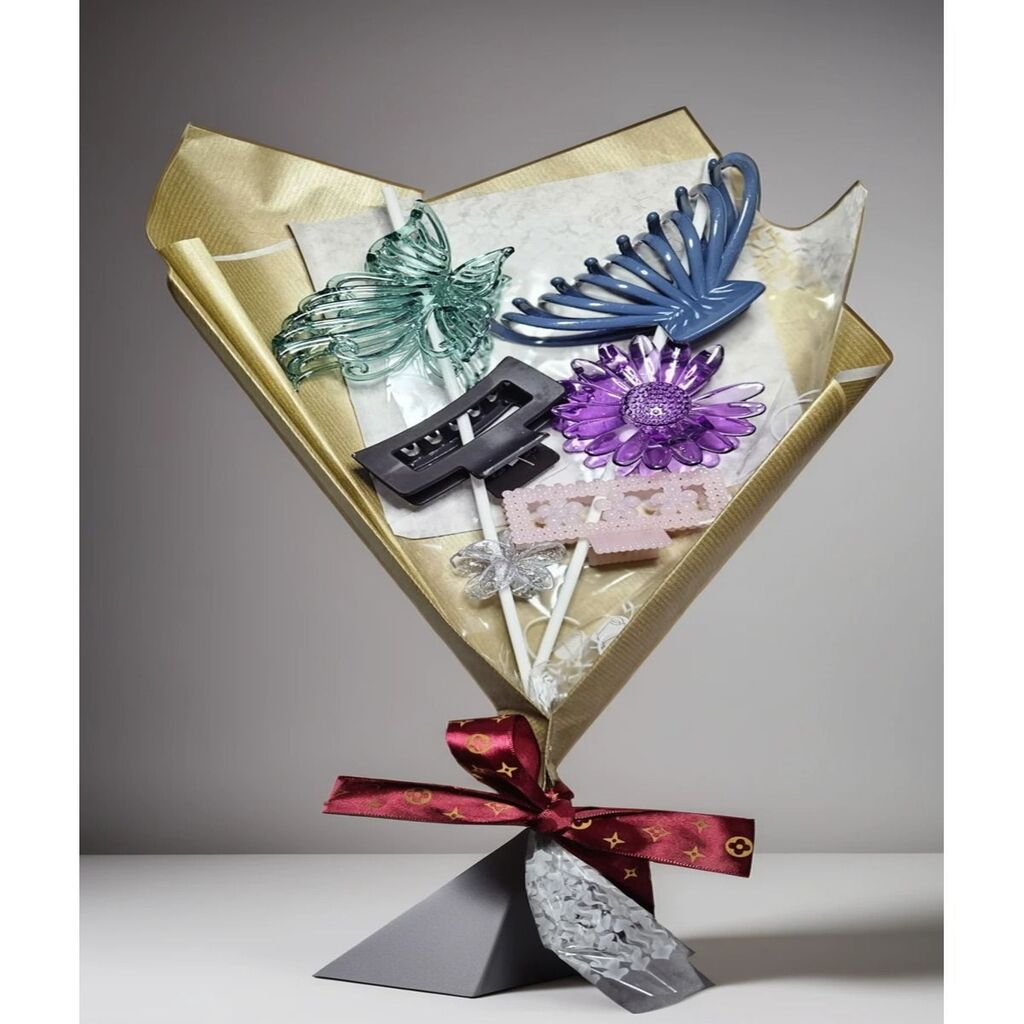 Hediyelik Saç Tokası Buketi - 6 Adet Orta ve Büyük Boy - Premium Ürün