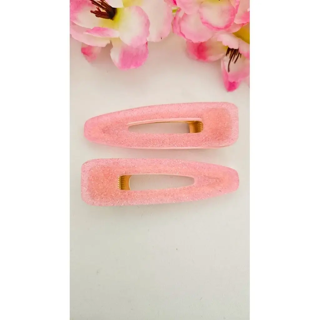 Hologramlı Pembe Yan Toka 2 adet 7 cm