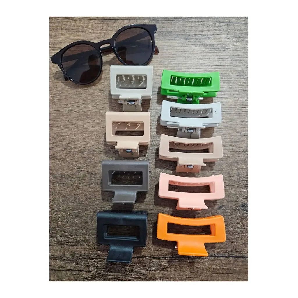 Kadın Saç Tokası 9 adet Mandal Model 5 cm (4 adet) ve Mandal Model 7 cm (5 adet) Kaymaz ve Dayanıklı