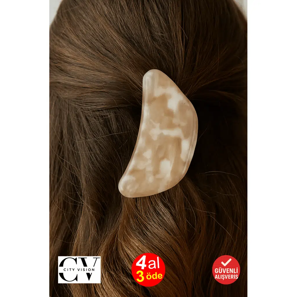 Kahverengi Degrade Renk Mandal Saç Tokası 9 cm – Şık ve Zarif 