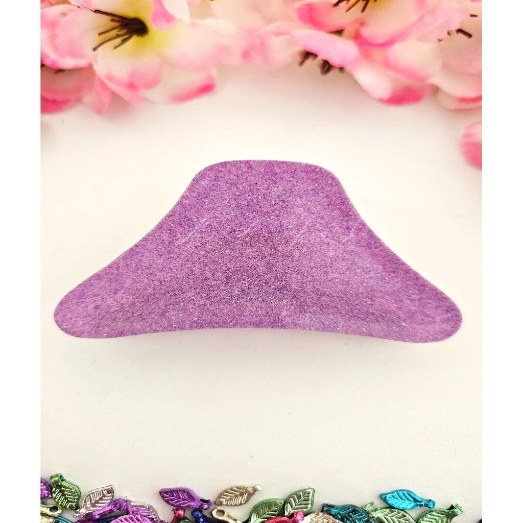 Karanlıkta Parlayan Fenomen Saç Tokası Dağ Figür Mor Renk 7 cm