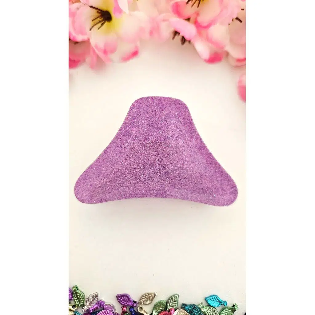 Karanlıkta Parlayan Fenomen Saç Tokası Dağ Figür Mor Renk 7 cm