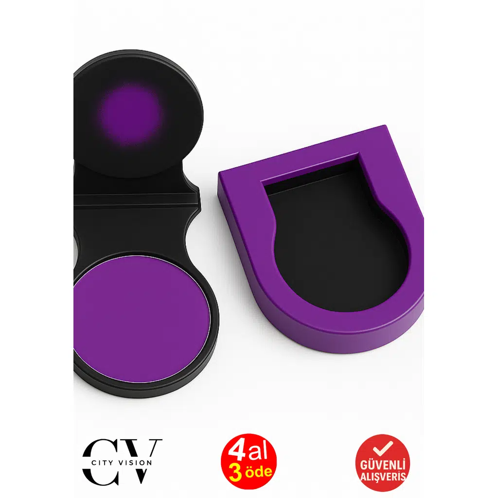 Mor Saç Tebeşiri Uygulama Aparatı 4 cm – Pratik ve Temiz Kullanım İçin Klipsli Tutucu