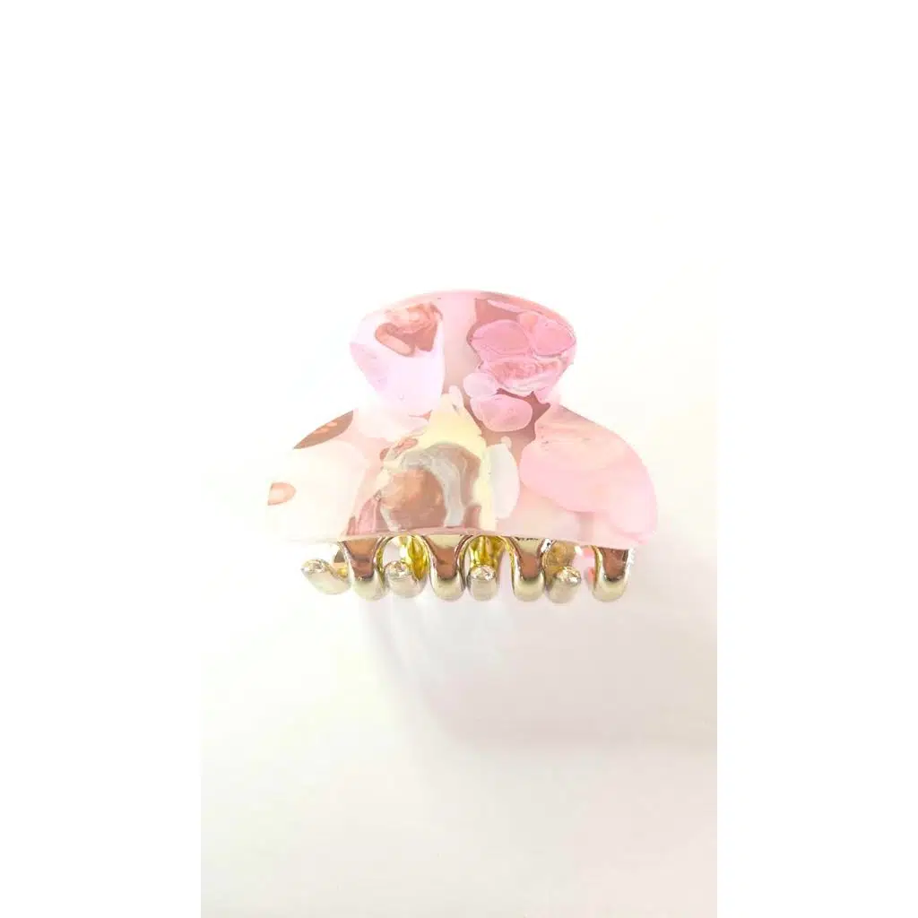 Pembe Degrade Mandal Saç Tokası 4 cm - Şık ve Dayanıklı