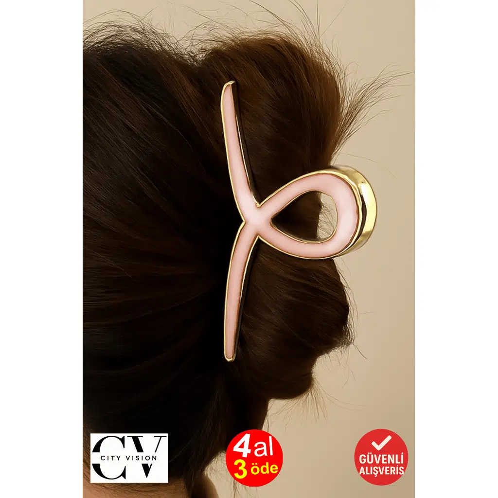 Pembe Renk Altın Metal Mandal Toka 11 cm Büyük Boy – Güçlü ve Şık