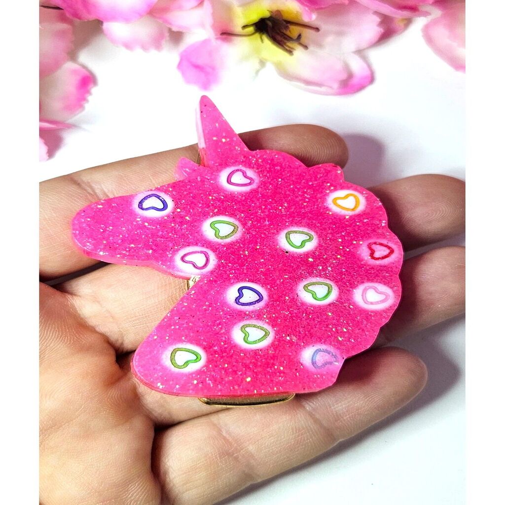 Saç Tokası Şeker Pembe Renk 7 cm