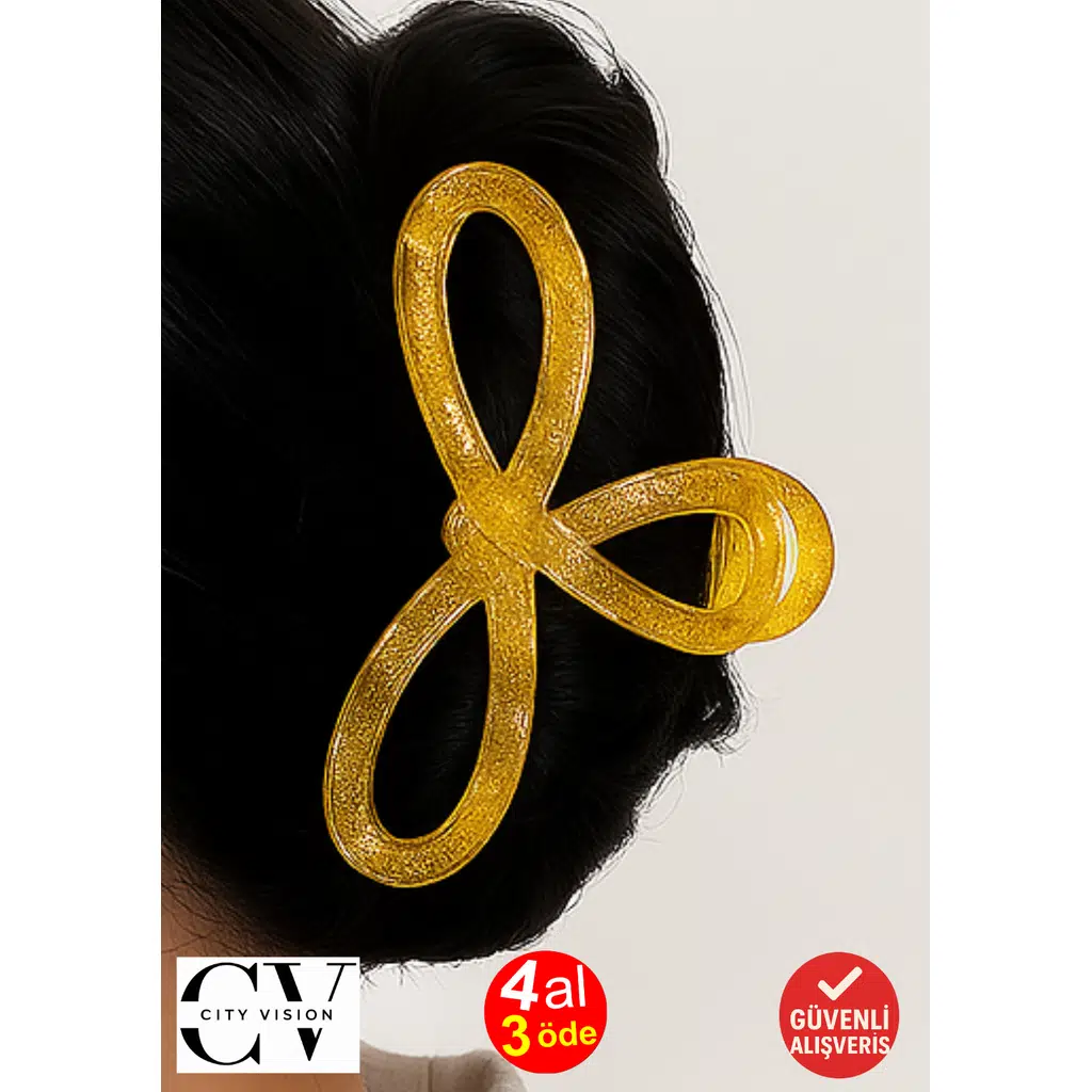 Simli Hardal Renk Kurdele Model Mandal Toka 11 cm - Şık ve Dayanıklı