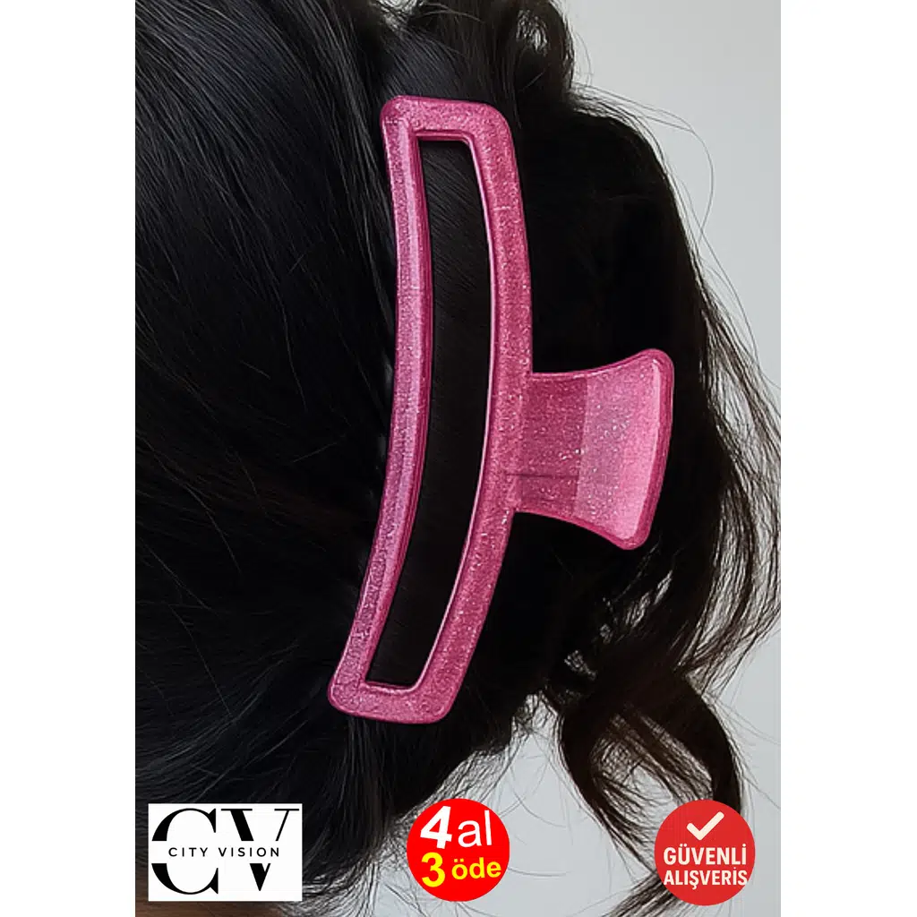 Simli Lavanta Renk Eliptik Model Mandal Toka 11 cm - Şık ve Dayanıklı