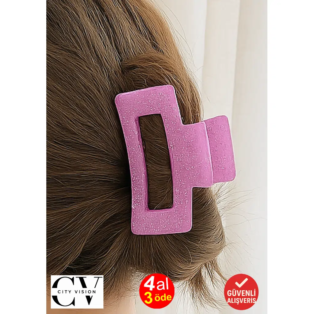 Simli Lavanta Renk Mandal Toka 11 cm - Şık ve Dayanıklı