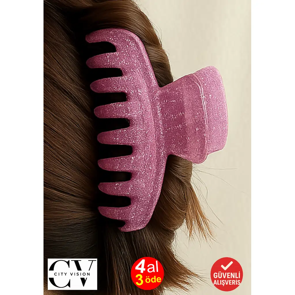 Simli Lavanta Renk Tırmık Model Mandal Toka 11 cm - Şık ve Dayanıklı