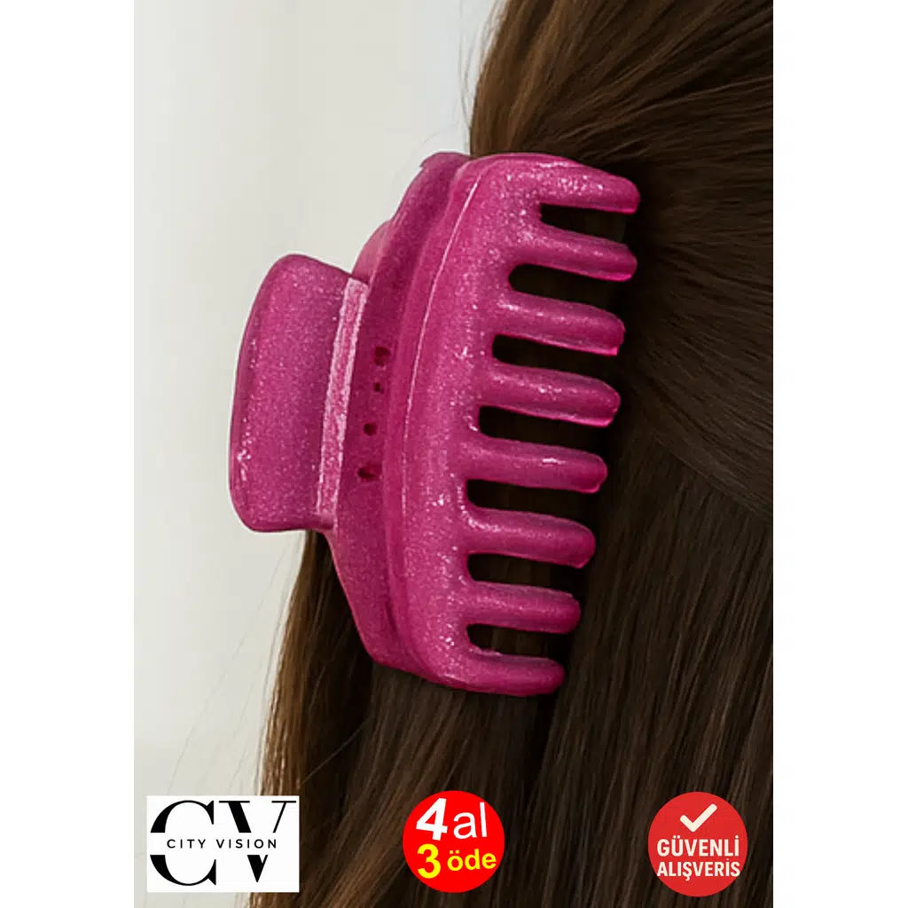 Simli Lavanta Renk Tırmık Model Mandal Toka 11 cm - Şık ve Dayanıklı