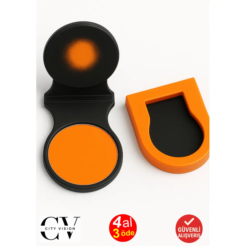 Turuncu Saç Tebeşiri Uygulama Aparatı 4 cm – Pratik ve Temiz Kullanım İçin Klipsli Tutucu